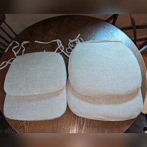 Set of 4 restoration hardware chair pads.